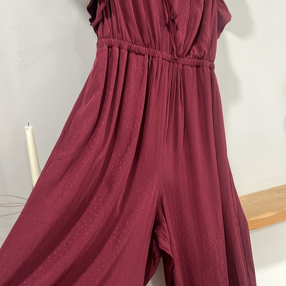 Madewell Wine Red Flutter-Sleeve Jumpsuit - Picture 10 of 14